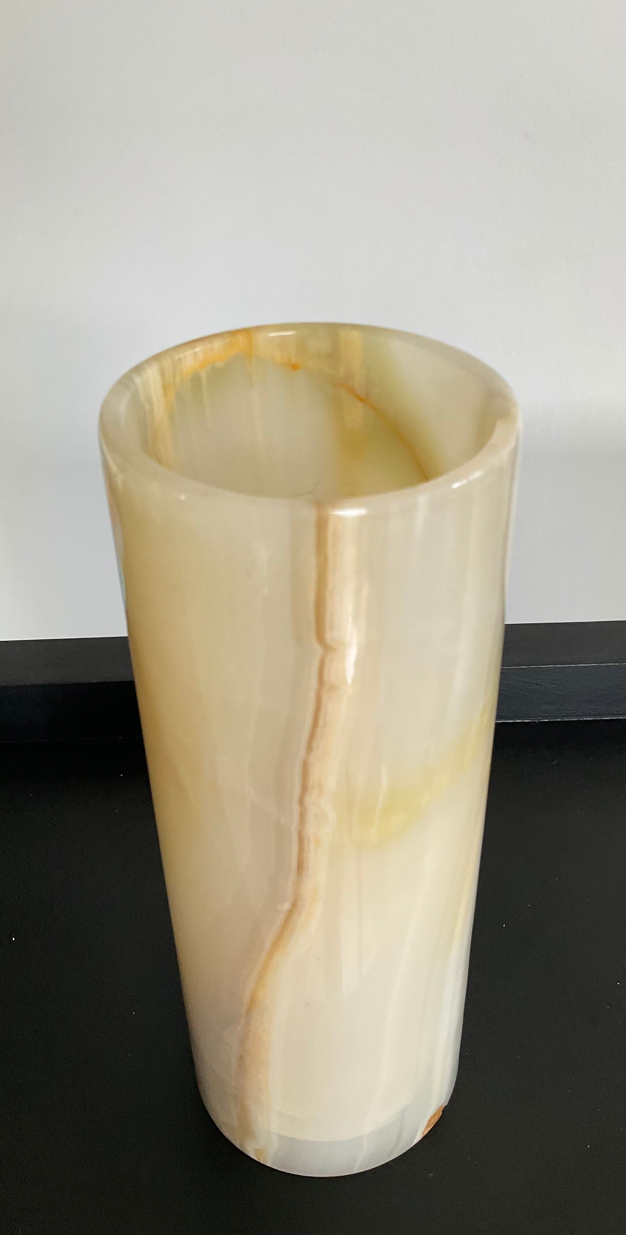 Vintage alabaster vase from the 70s