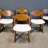 Vintage brutalist dining chairs, set of 6 - 1960s