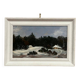 Huile sur panneau suédoise originale – « Paysage d'hiver » – Vintage et encadrée – 37 × 26 cm (14,6" × 10,2")