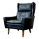 Leather Wingback Chair, Denmark 1970s, Vintage, Mid-C Modern