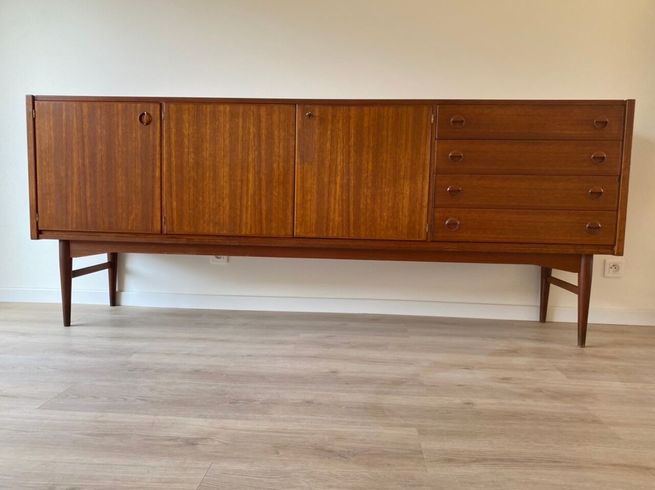 Scandinavian teak row