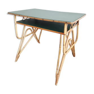 Bureau en rotin vintage