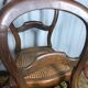 Suite de 6 chaises Louis Philippe en noyer et cannage 19eme