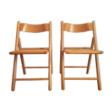 Set of 2 folding chairs cannees