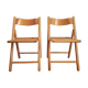 Set of 2 folding chairs cannees