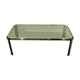 Glass coffee table, chromed steel, Design Italy 1960