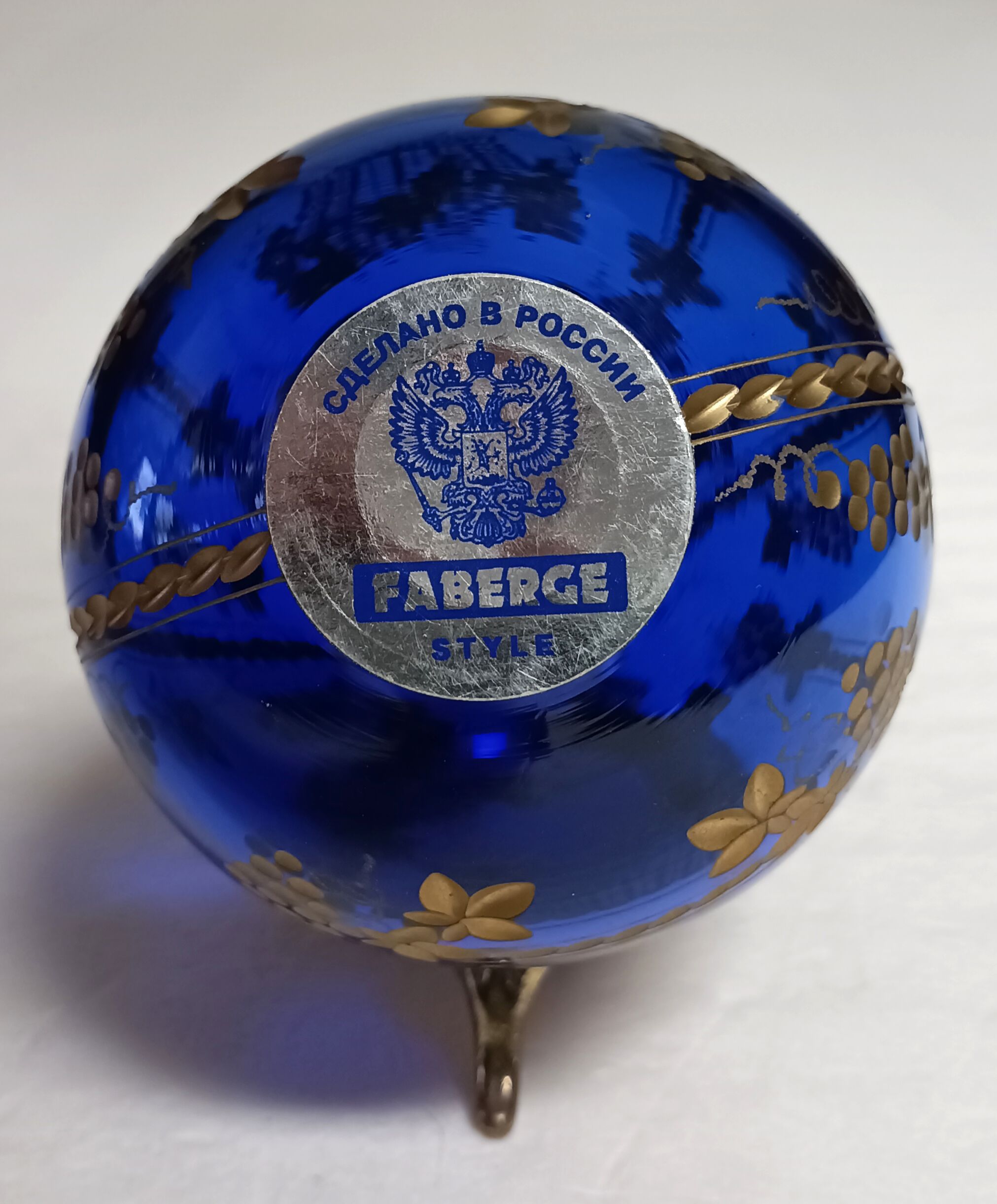 Oeuf verre style Fabergé Saint Petersburg