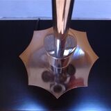 Set of 2 Brutalist Sculptural Chromed Metal Table Lamps, Italy 1960s