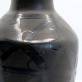 Vintage handmade vase from Romania in black ceramic