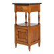 Table de nuit Art Déco française avec plateau en pierre bleue, années 1920