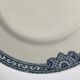 5 Plates dessert Terre de Fer Salins Jumièges navy blue