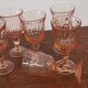 Set of 6 pink twisted white wine glasses "Rosaline" Luminarc France