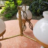Lustre opaline 3 globes