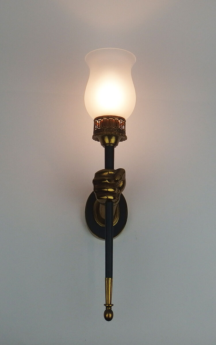 Pair of torch sconces