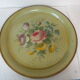 painted tole serving tray with floral decoration