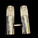 Pair of glass and chrome wall lamps from Sciolari