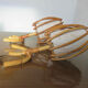 Pair of sconces Louis Sognot in rattan, bamboo 60s