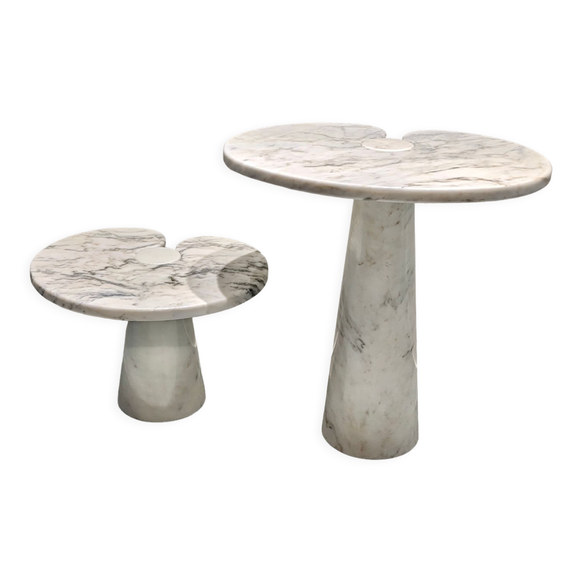 Pair of tables "Eros" by Angelo Mangiarotti for Skipper