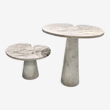 Pair of tables "Eros" by Angelo Mangiarotti for Skipper