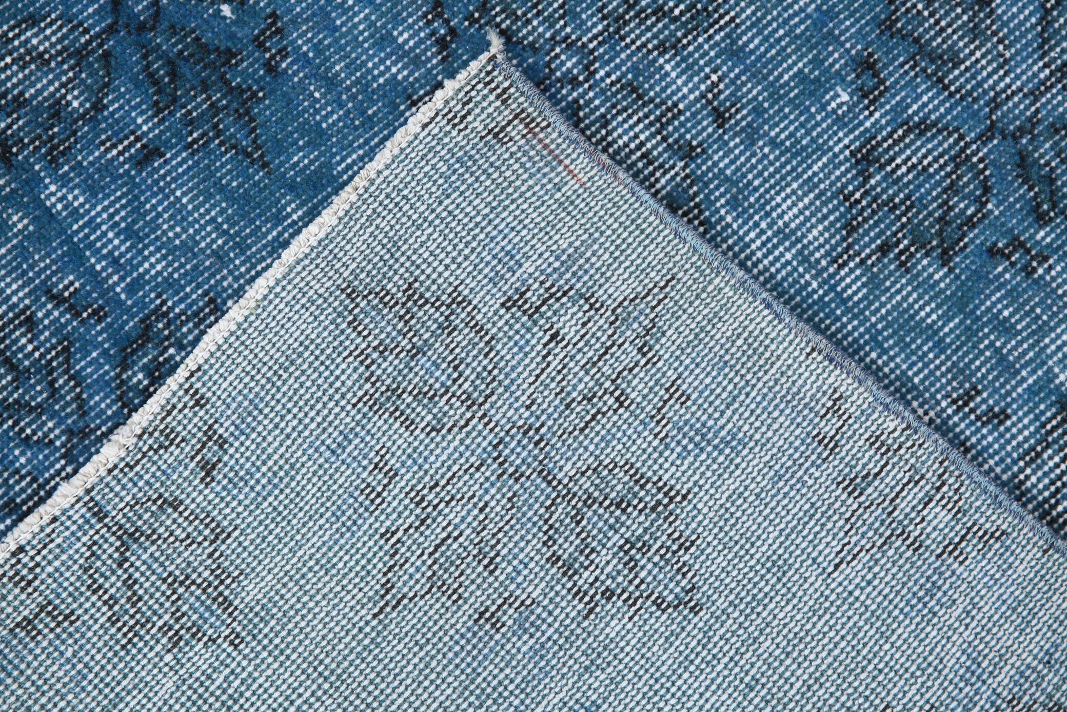 4x7 Shades Of Blue Classic Vintage Rug, 112x205Cn