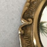 Brass hand mirror 26x11cm