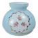 Abat-jour ancien en opaline bleue décor roses