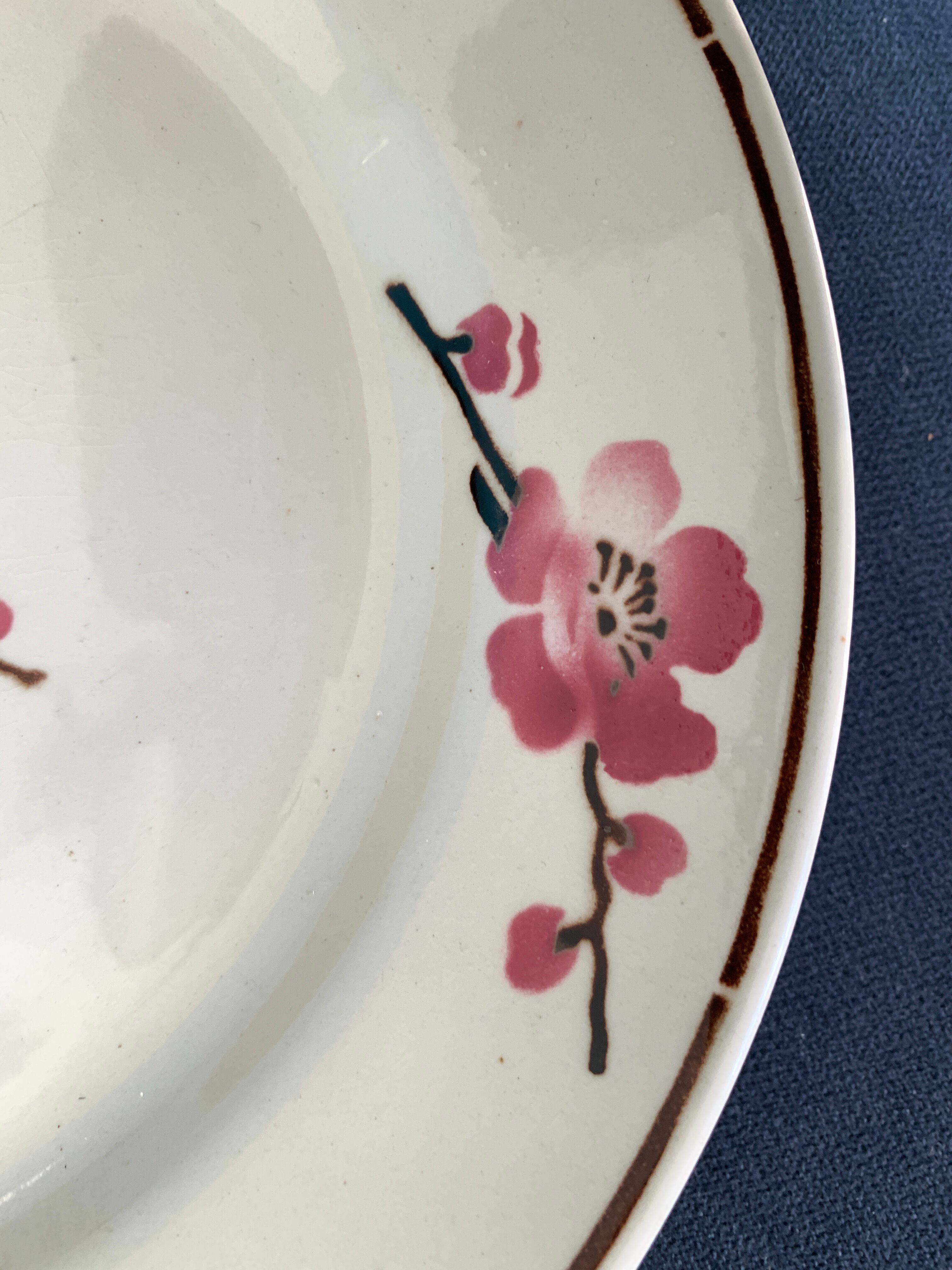 11 dessert plates Saint Amand Terre de Fer, 1930