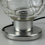 60s 70s table lamp bedside lamp chrome Doria glass space age design
