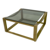 Luciano Frigerio Mid-Century Modern Italian Design Brass Coffee Table, 1970