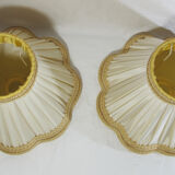 Pair of fabric lampshades