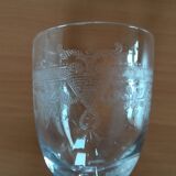 Lot de 6 verres cristal gravés