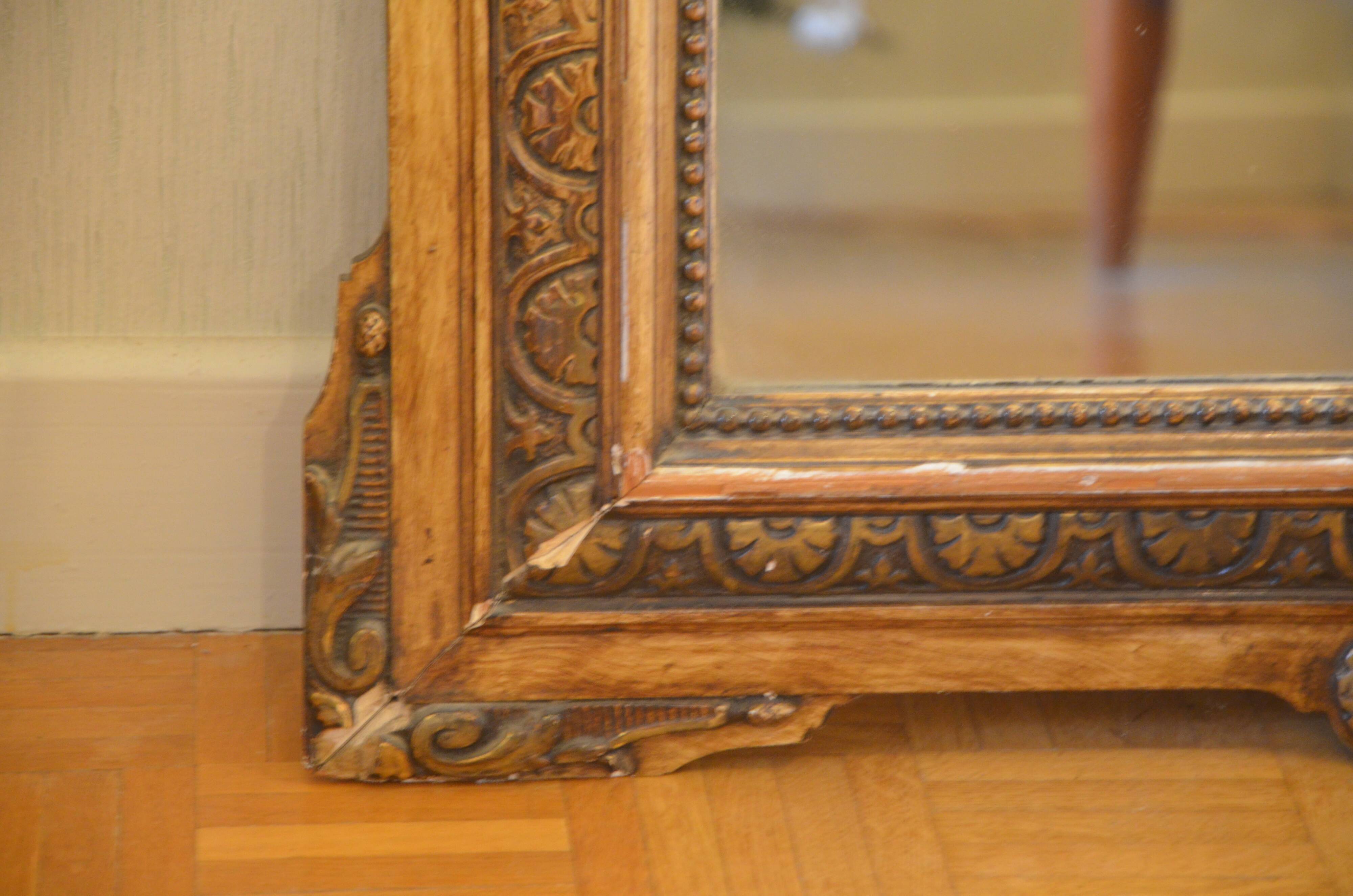 Wooden style mirror 74x104cm