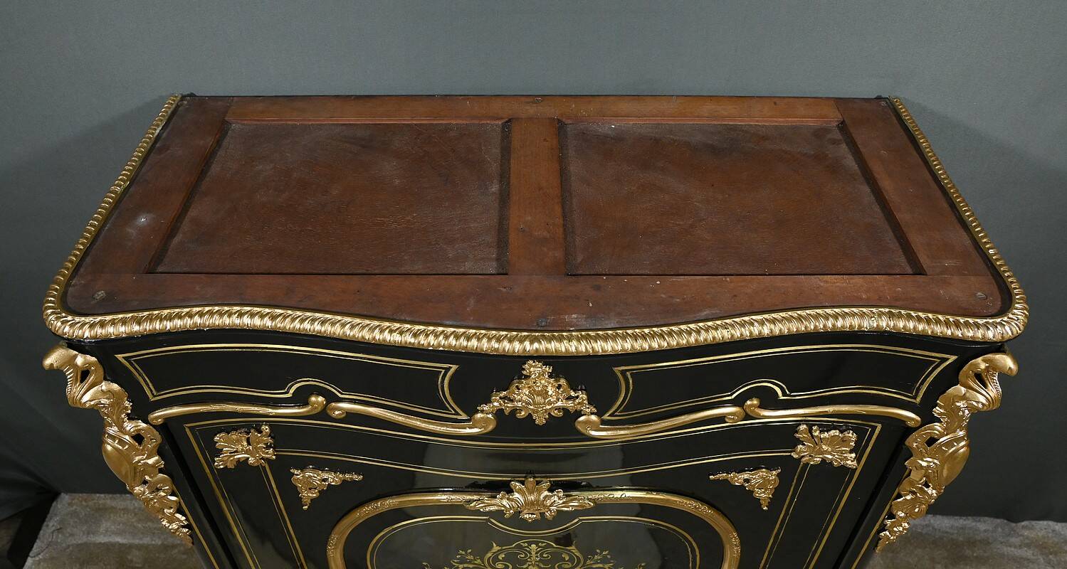 Support Furniture in Blackened Pear Wood, Napoleon III Period – Mid 19th Century
