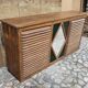 Ancien comptoir de boutique en teck birman
