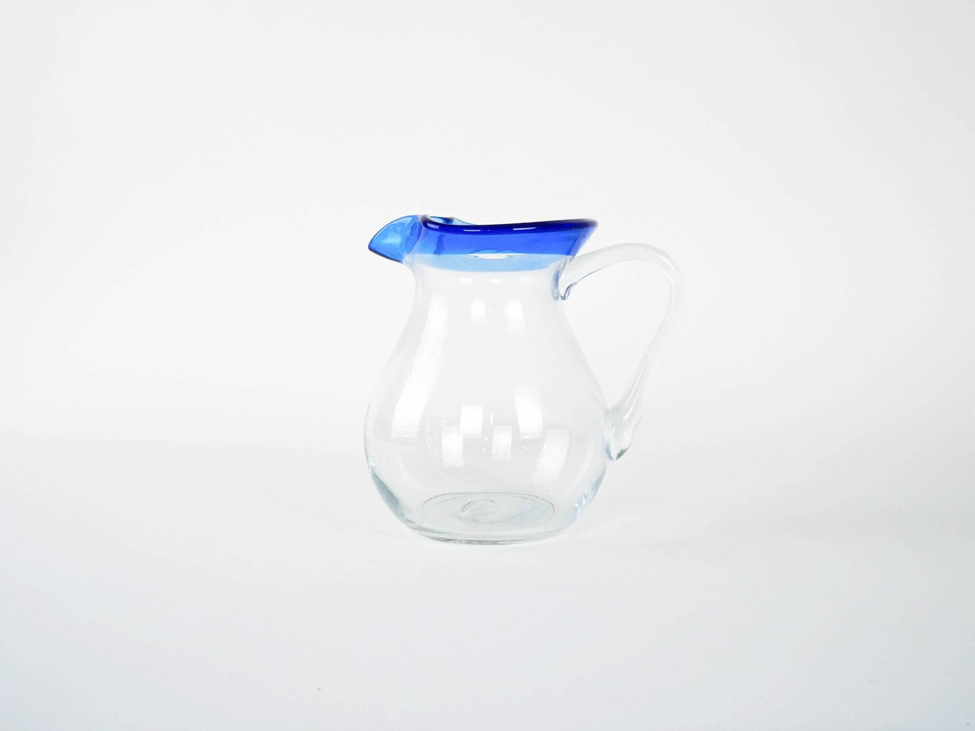 Glass jug, Italian design, 1970s, manufactured in Italy