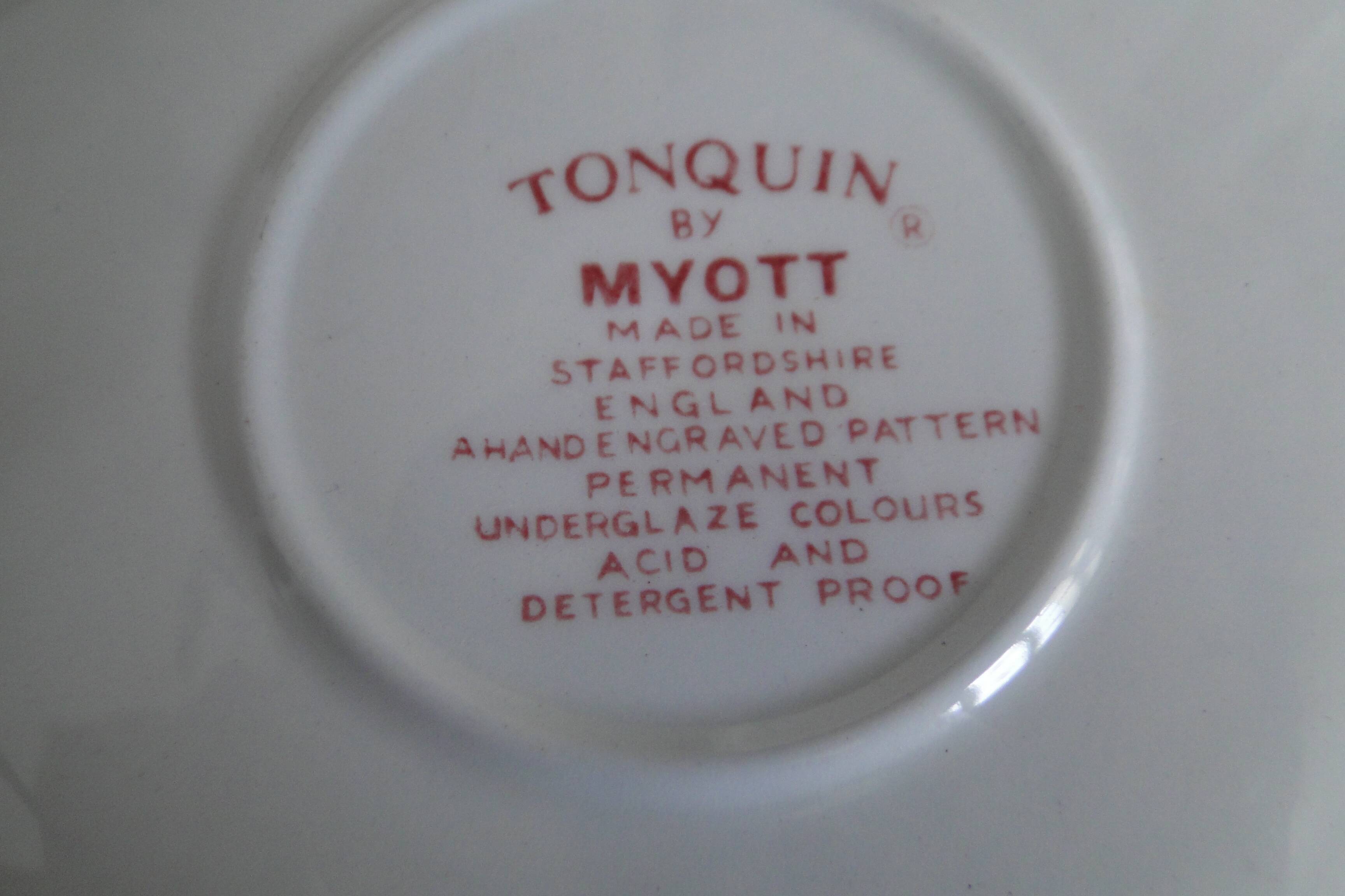 Lot 10 flat bread plates myott model tonquin