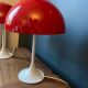 Paire de lampes métal rouge