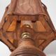 Lampe vintage 1960 bois & rotin