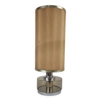 Smoked glass lamp from the 70s