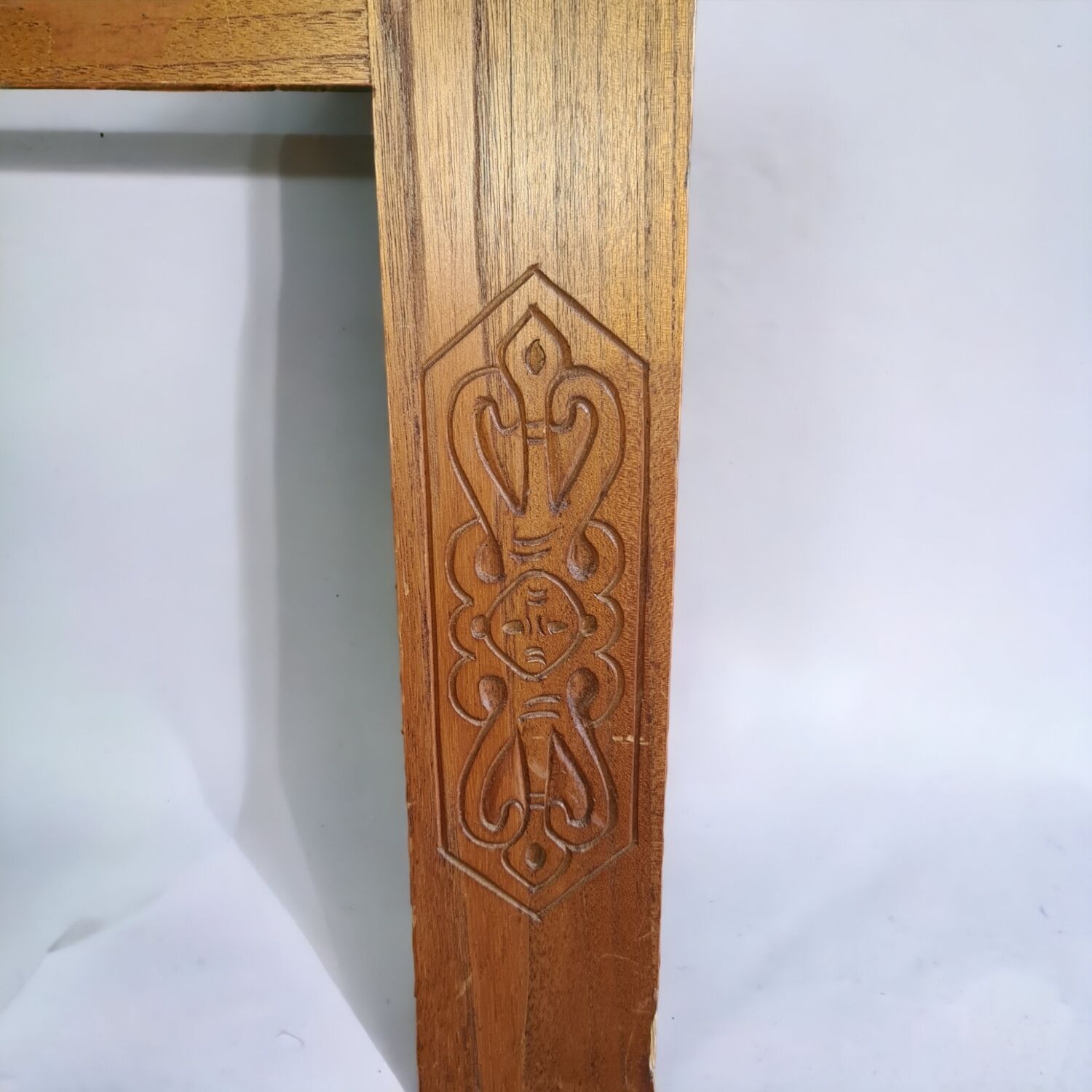 Exotic wood and glass coffee table