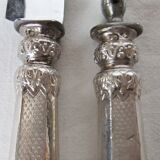 Leg service covered fork solid silver knife
