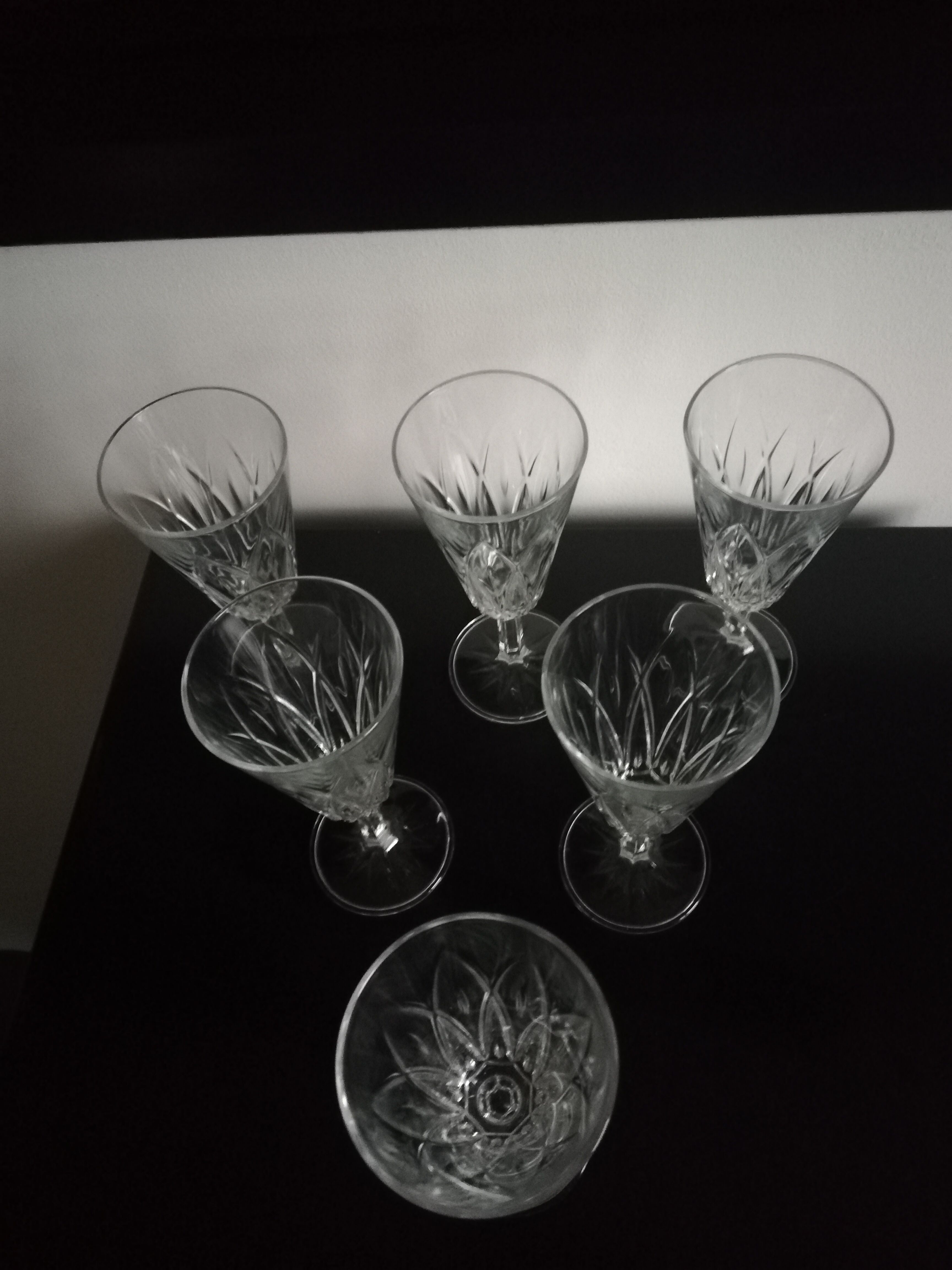 Set of 6 crystal bowls from the 60s
