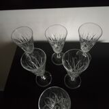 Set of 6 crystal bowls from the 60s
