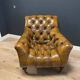Set of 2 leather club chairs