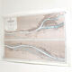 Vintage map Nantes cours de la Loire 1980
