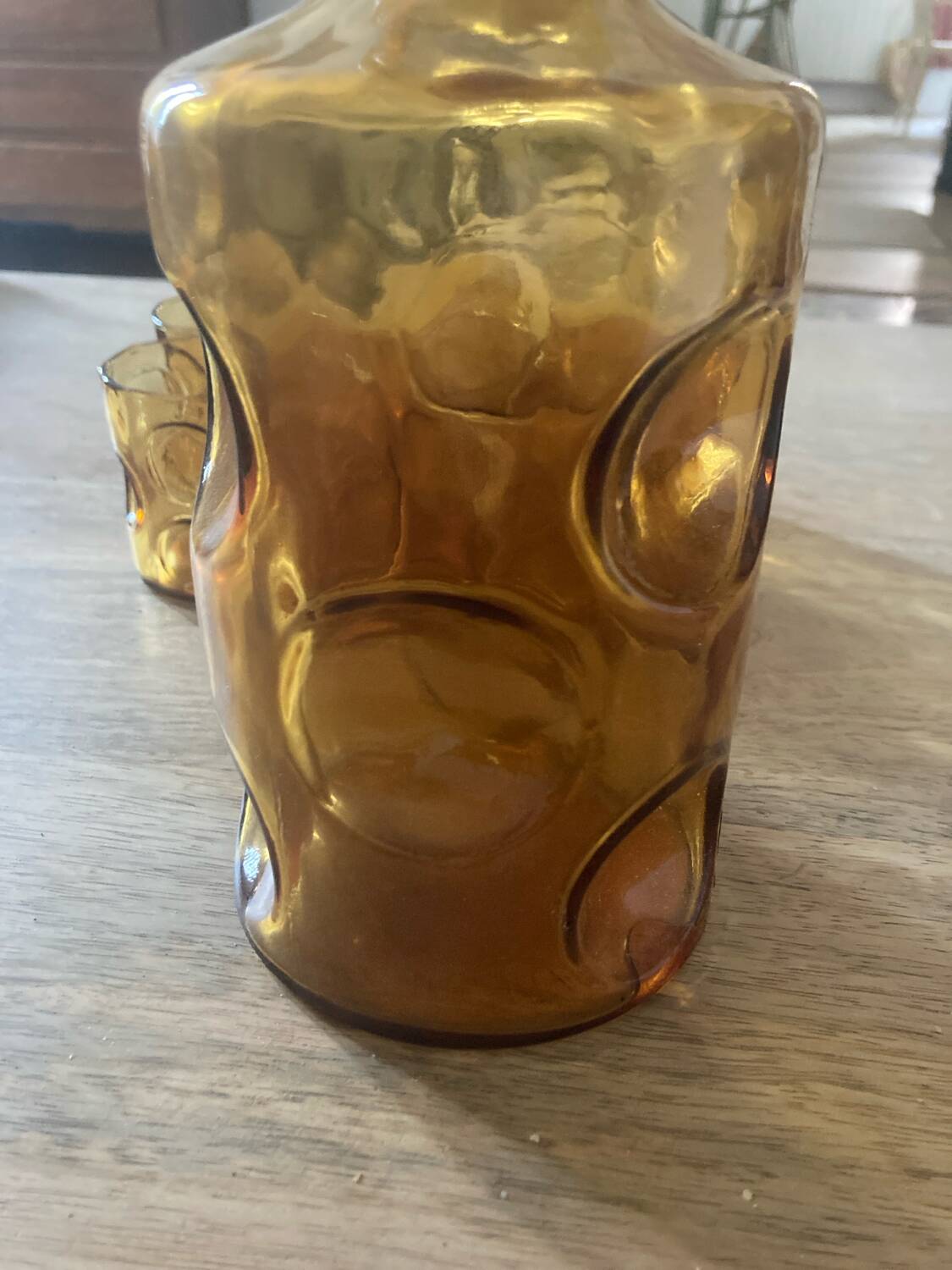 Amber carafe + glasses