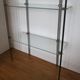 Vitrotub Paris shelf in aluminum foot glass and brass fastener