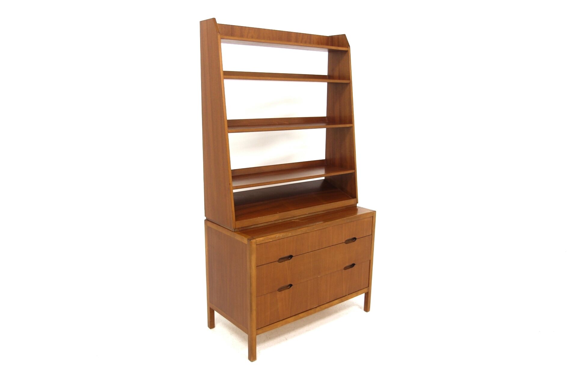 Scandinavian mahogany bookcase, Förenade Möbelfabrikerna, Linköping, Sweden, 1960