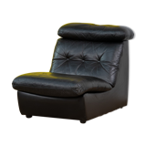 Vintage Scandinavian leather fireside chair – 75 cm