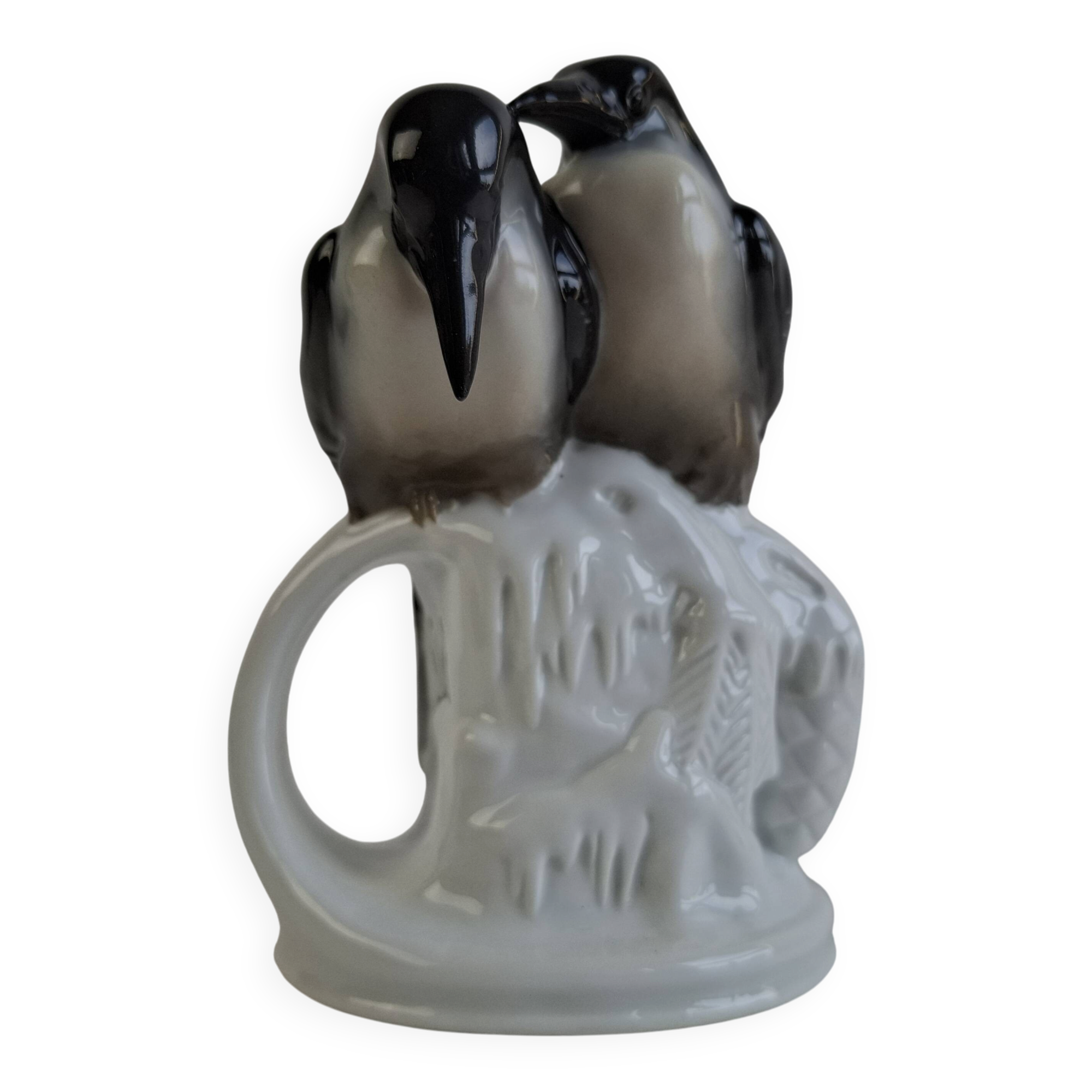 Art Deco Czech Porcelain Penguin Figurine by Pfeiffer & Löwenstein, 1930